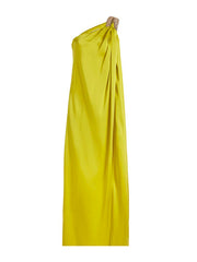 Loose Sleeveless Solid Color One-shoulder Maxi Dresses
