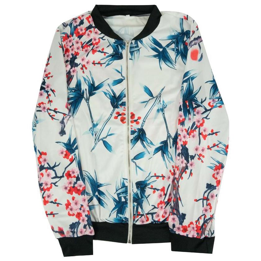 Floral-Patterned Lightweight Jacket