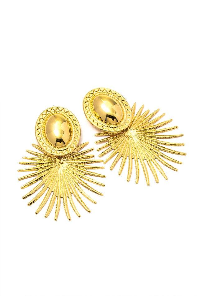 Gold Decor Drop Earrings
