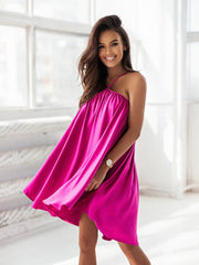 suspender sexy backless full swing dress