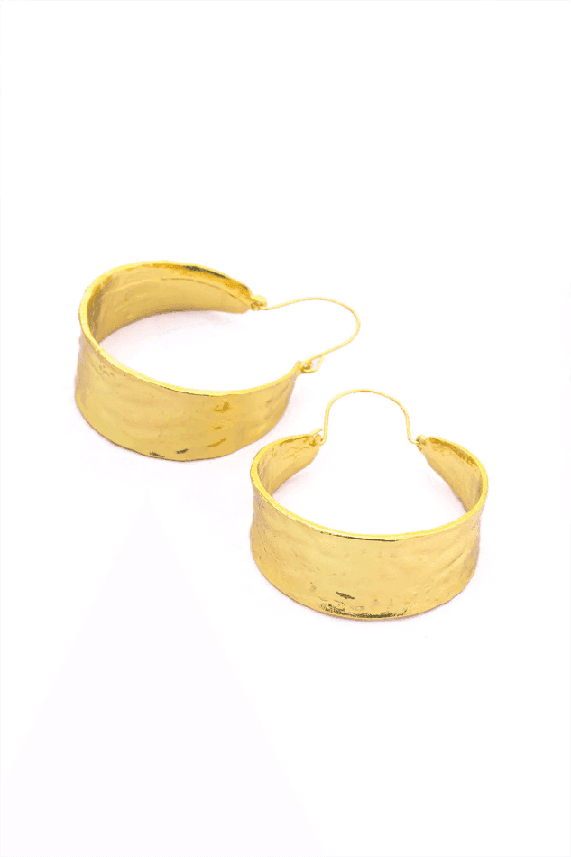 Hammered Hoop Earrings