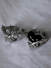 Heart Decor Cuff Ring