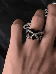 Heart Decor Cuff Ring