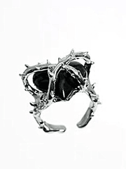 Heart Decor Cuff Ring