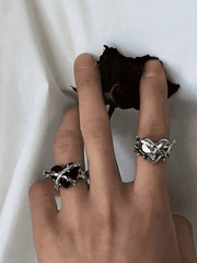 Heart Decor Cuff Ring