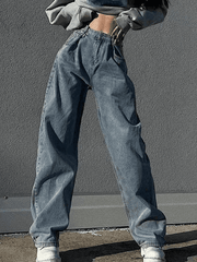 High Waist Relaxed Boyfriend Jeans