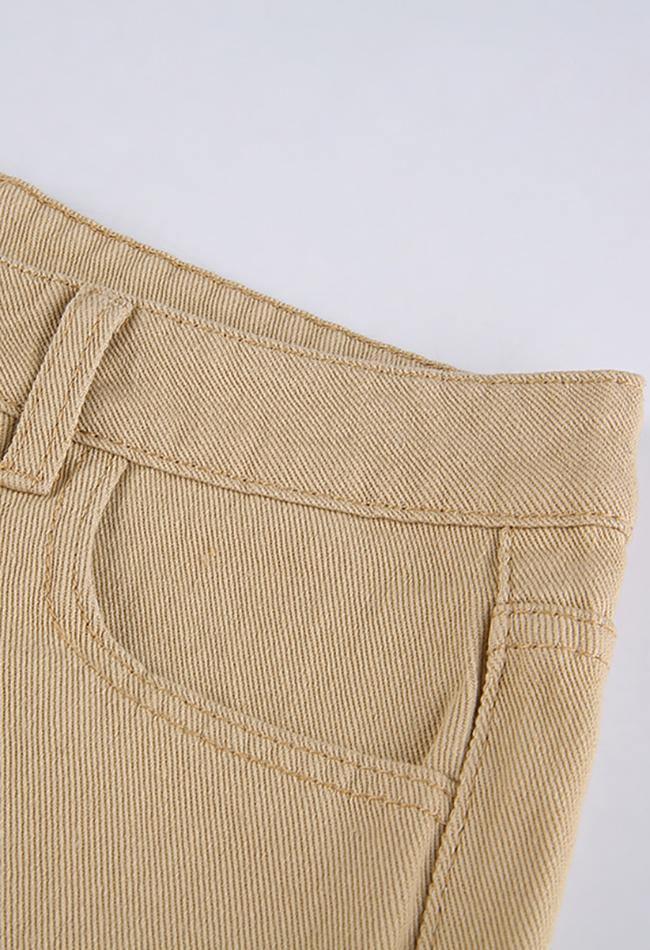 High Waisted Solid Flare Jeans