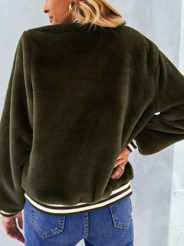 Warm Fleece Long Sleeve Zip Jacket