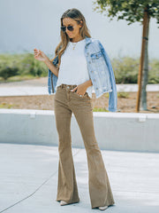 Jeans High Waist Mopping Vintage Flared Trousers
