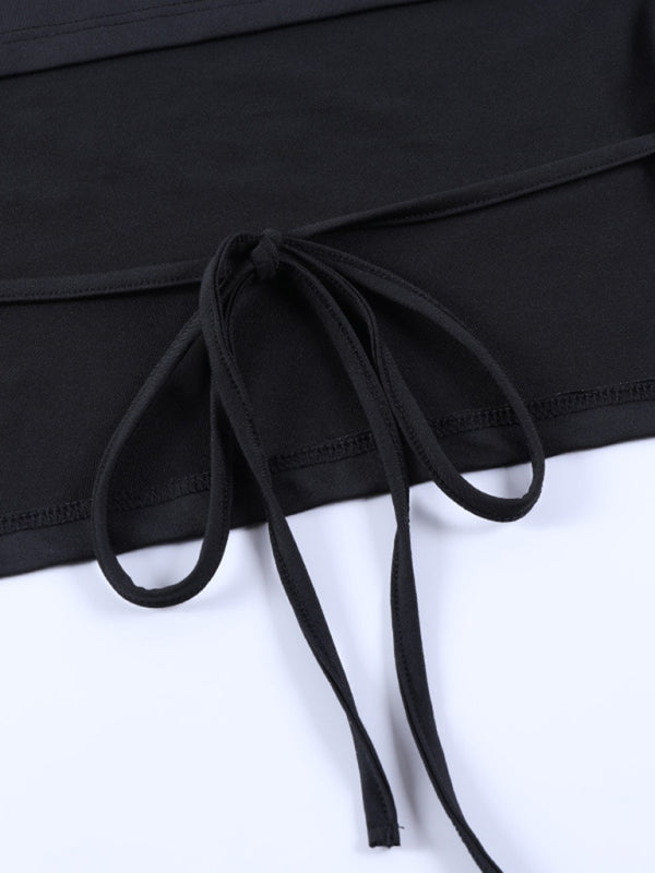 backless Top fashion sexy  irregular back straps sleeveless vest crop top