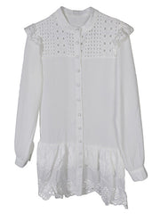 Sexy Hollow Lace Fashion Shirt Dress