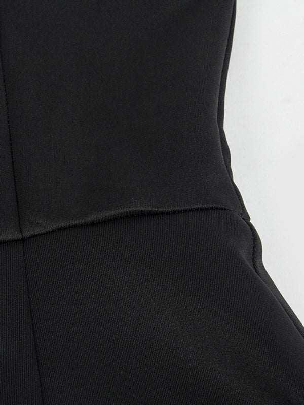New Solid Color Sleeveless Sexy Tube Top Slim High Waist Short Dress