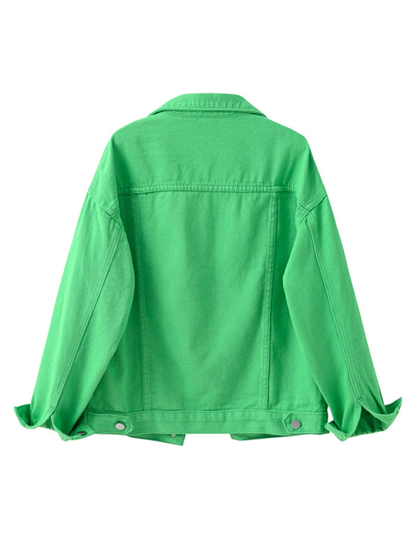 New Colorful Large Size Denim Jacket