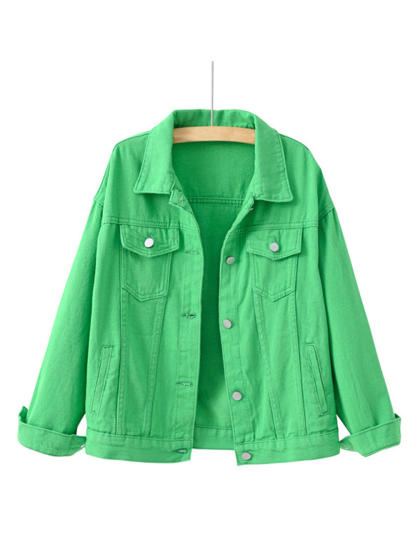 New Colorful Large Size Denim Jacket