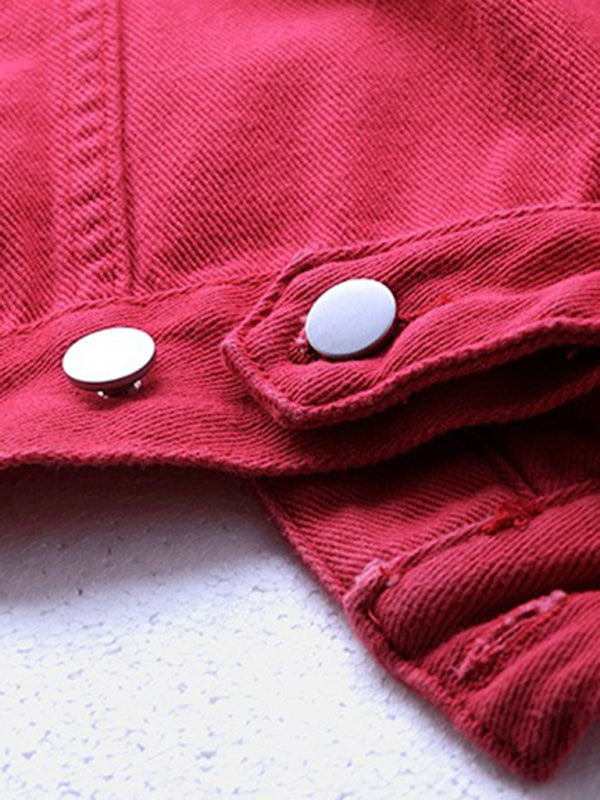 New Colorful Large Size Denim Jacket