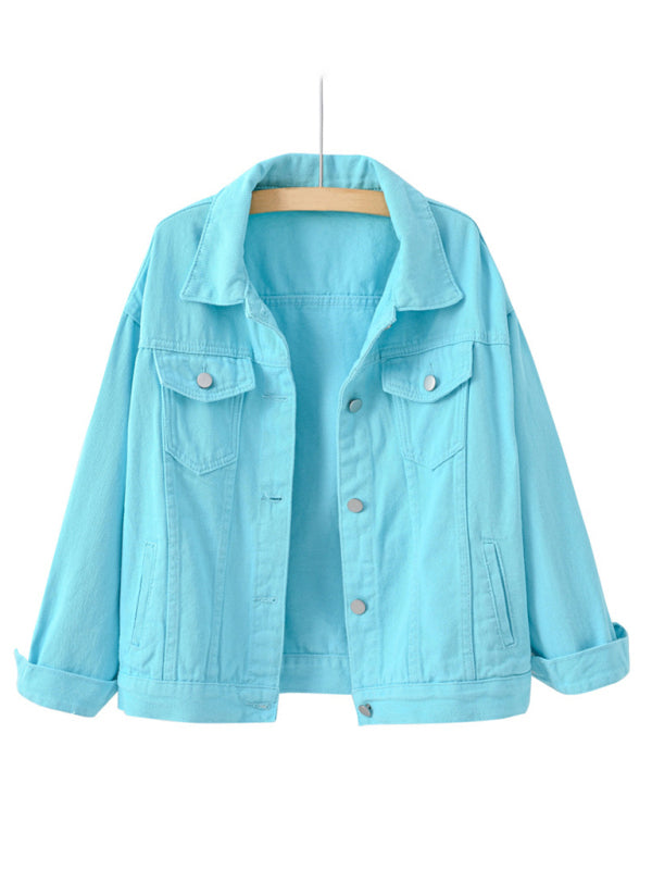 New Colorful Large Size Denim Jacket