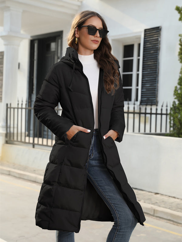 New winter mid-length slim cotton jacket warm down cotton Long Puffer Winter Coat jacket