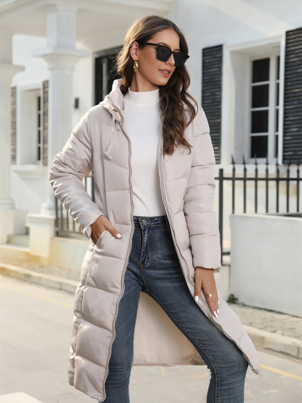 New winter mid-length slim cotton jacket warm down cotton Long Puffer Winter Coat jacket