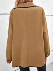 Elegant Long Sleeve Loose Woolen Jacket