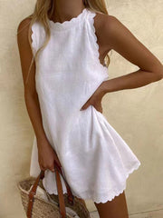 New Mini Round Neck Sleeveless Dress