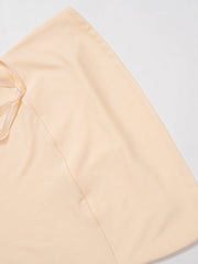 new style one-line collar strapless backless bow ruffled sexy short hip-hugging dress