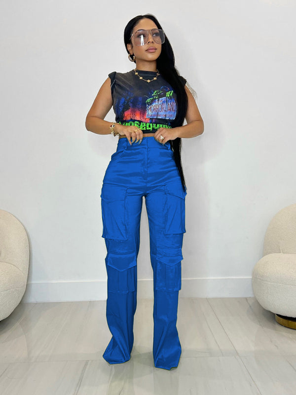 casual multi-pocket cargo trousers