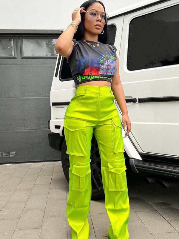 casual multi-pocket cargo trousers