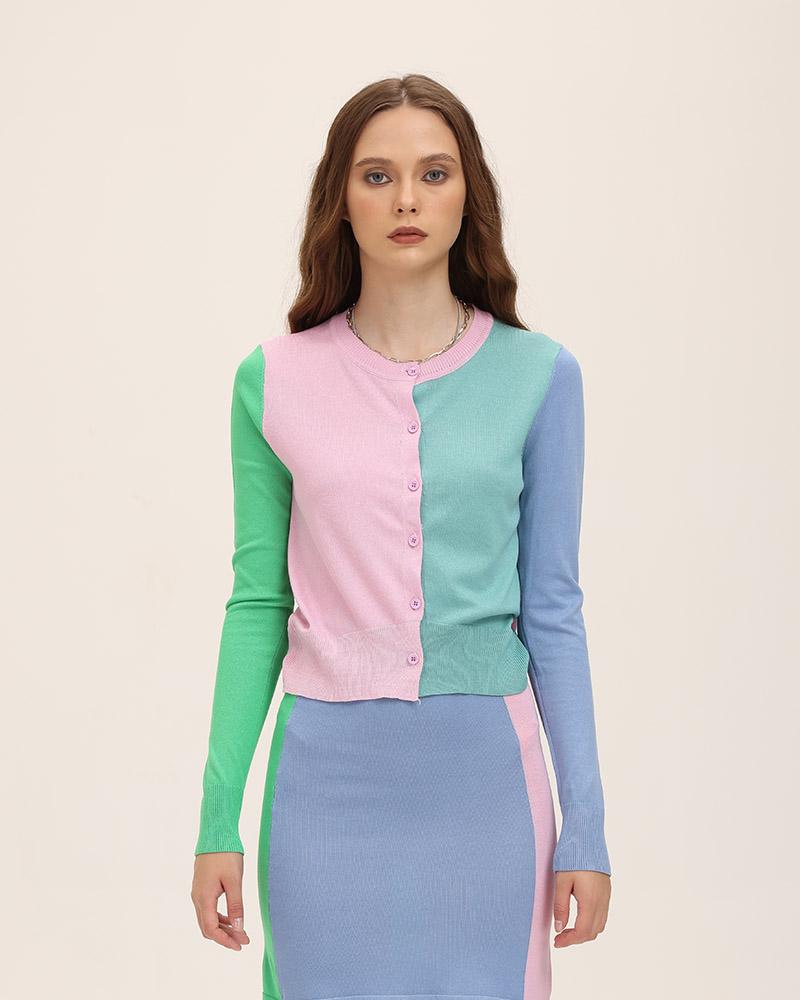 Tricolor Patchwork Top