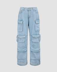 Persephone Pocketed Oversized Denim Jeans