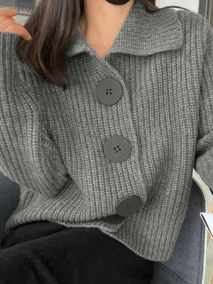 Knit Big Button Cardigan