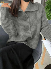 Knit Big Button Cardigan