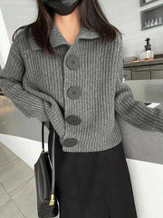 Knit Big Button Cardigan