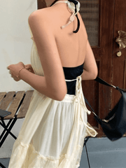Lace Halter Mini Dress