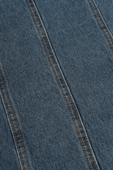 Large Pocket Slit Denim Skirt