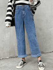 Light Wash Relaxed Boyfriend Jeans
