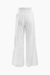 Linen Tie Waist Wide Leg Pants