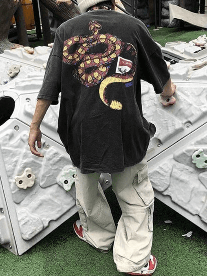 Men's Rattle Snake Graphic Short Sleeve Tee