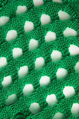 Openwork Knit Fringe Mini Skirt