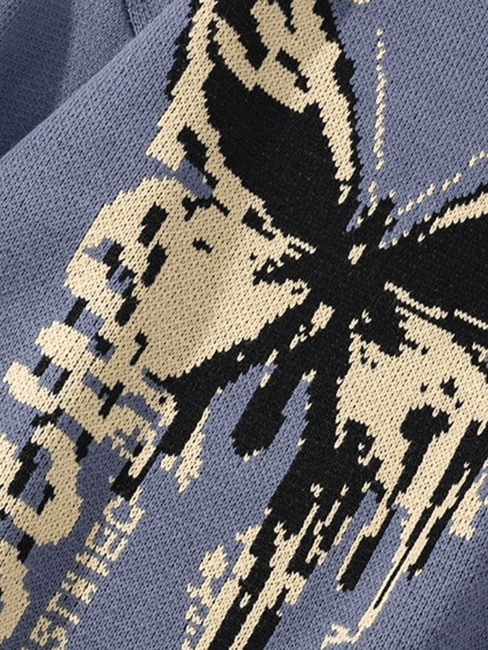 Oversized Butterfly Jacquard Sweater