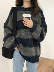 Oversized Stripe Pullover Sweater