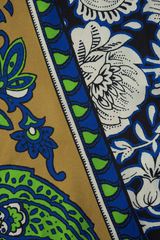 Paisley Print Drawstring Waist Pants