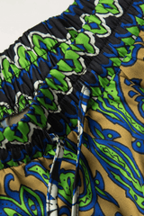 Paisley Print Drawstring Waist Pants