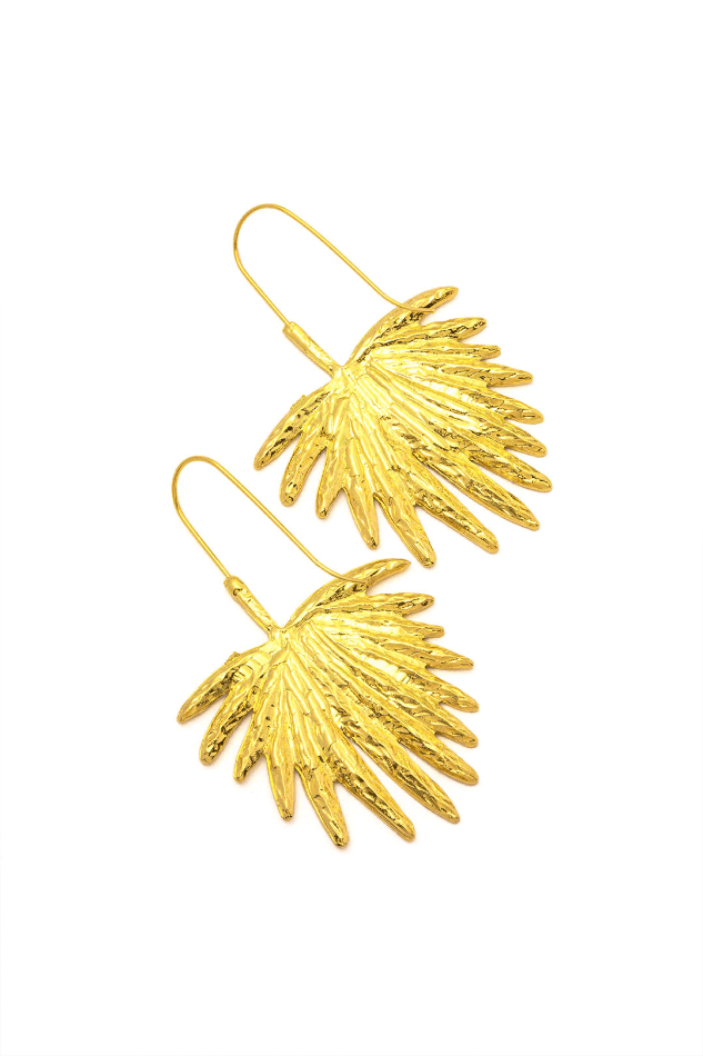 Palm Leaf Earrings