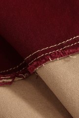 Patchwork Frayed Mini Skirt