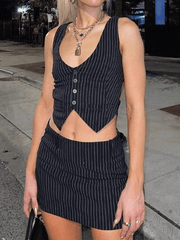 Pinstripe Detail Two Piece Set