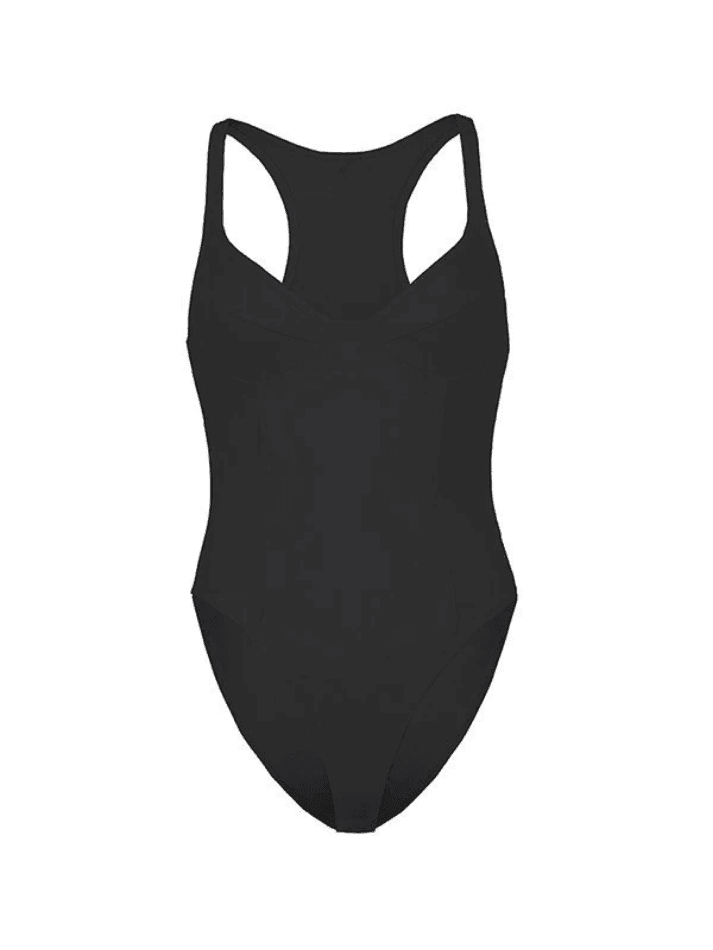 Plunge V Neck Sleeveless Bodysuit