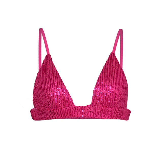 Pink Sequin Three Piece Set