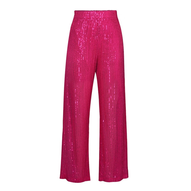 Pink Sequin Three Piece Set