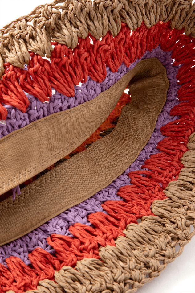 Rainbow Straw Bucket Hat