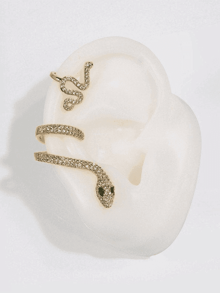 Rhinestone Snake Pattern Stud Earring